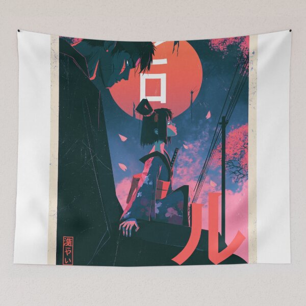 Item preview, Samurai Warriors Poster | Japanese Fantasy Art Print Red Aesthetic designed and sold by Affiches29 Animé .