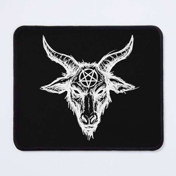Item preview, Occult Goat Head Inverted – Dark Gothic Pentagram Negative Art, Witchcore Aesthetic Design designed and sold by cr6zym1nd.