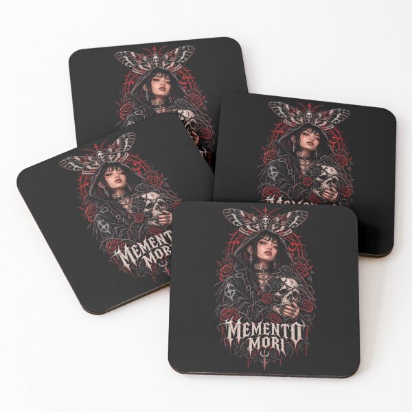 Item preview, Memento Mori Dark Gothic Witch Macabre Skull Art designed and sold by CrazySzoopWorld.
