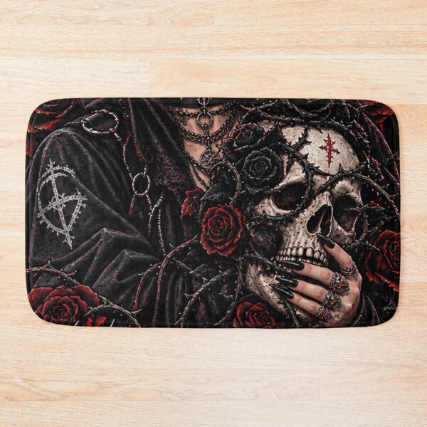 Item preview, Memento Mori Dark Gothic Witch Macabre Skull Art designed and sold by CrazySzoopWorld.