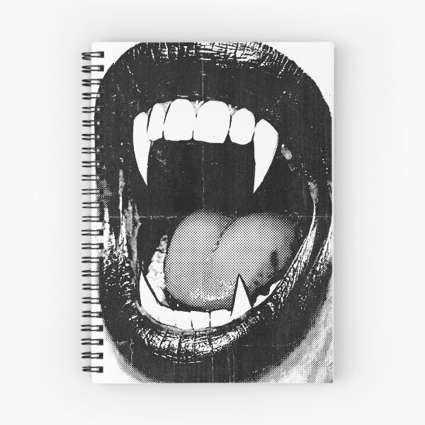 Item preview, Screaming Vampire Fangs Halftone Mouth Graphic designed and sold by AURA Vibes.
