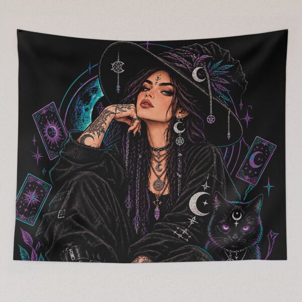 Item preview, Moon Cult Dark Witch Gothic Occult Celestial Art designed and sold by CrazySzoopWorld.