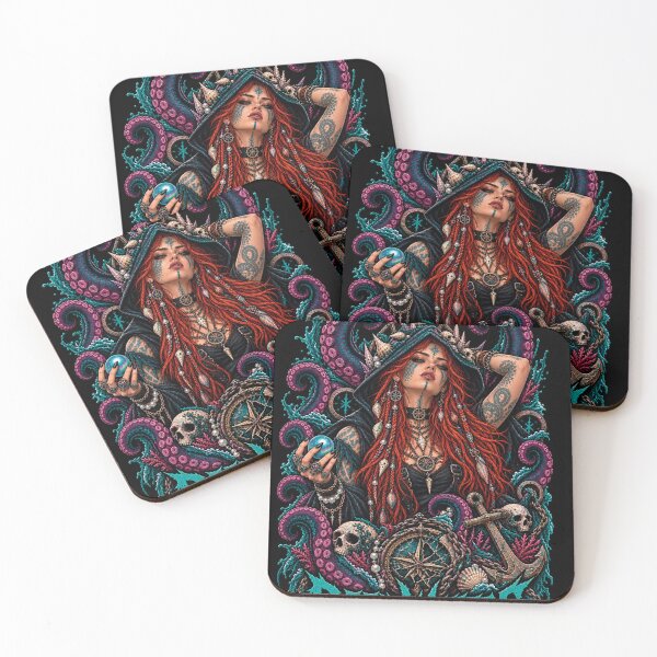 Item preview, Deep Waters Dark Sea Witch Gothic Nautical Art designed and sold by CrazySzoopWorld.