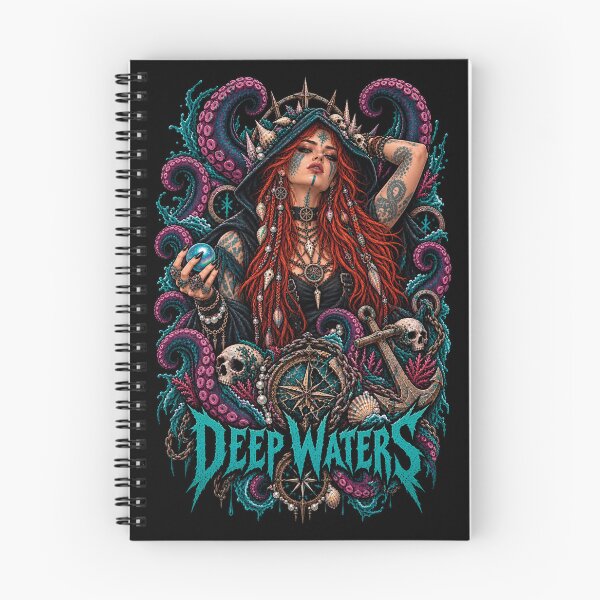Item preview, Deep Waters Dark Sea Witch Gothic Nautical Art designed and sold by CrazySzoopWorld.