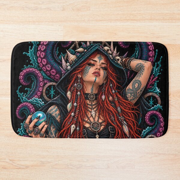 Item preview, Deep Waters Dark Sea Witch Gothic Nautical Art designed and sold by CrazySzoopWorld.