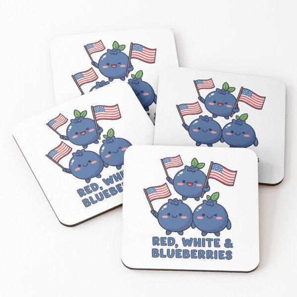 Item preview, Red White & Blueberries – Cute Patriotic Blueberry Characters designed and sold by Apex Designs.