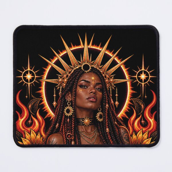 Item preview, Solar Eclipse Dark Sun Goddess Gothic Occult Art designed and sold by CrazySzoopWorld.