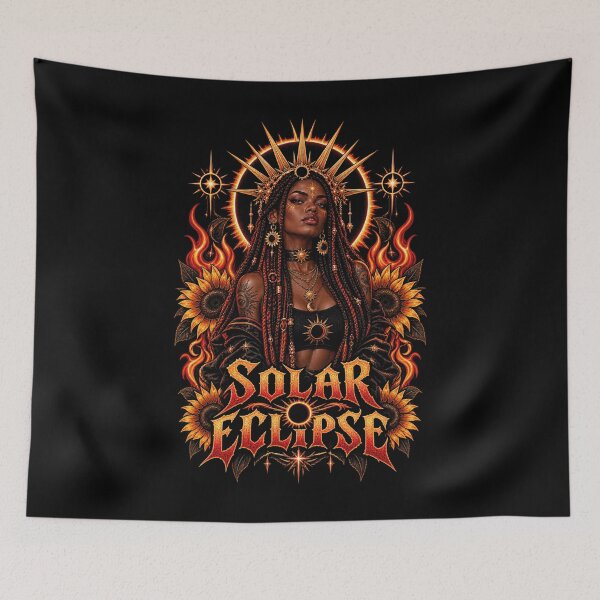 Item preview, Solar Eclipse Dark Sun Goddess Gothic Occult Art designed and sold by CrazySzoopWorld.