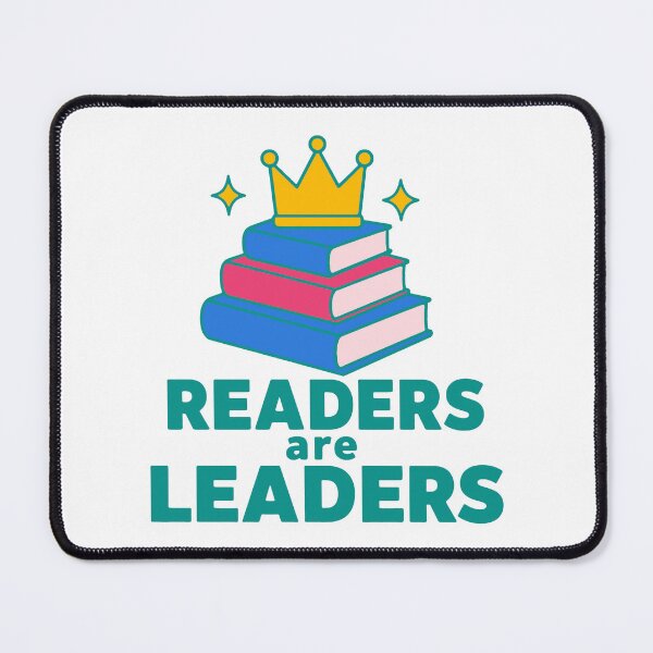Item preview, Readers are leaders - crowned book stack reading motivation designed and sold by GagShots.