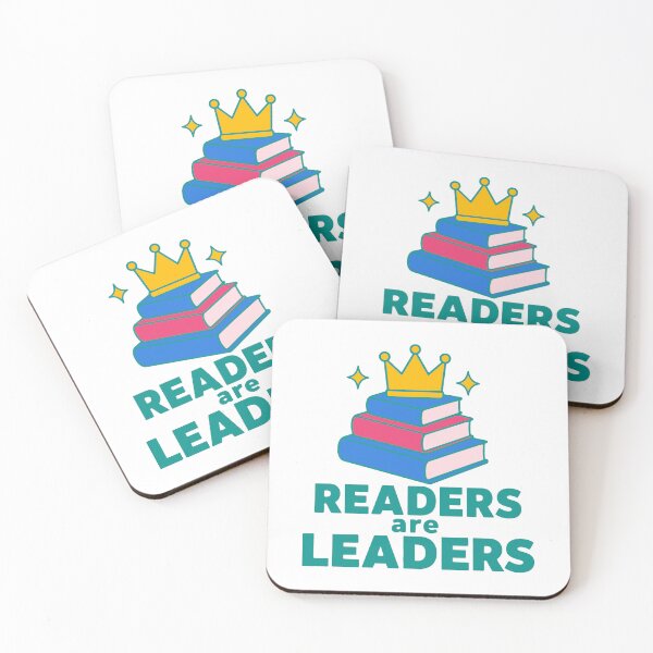 Item preview, Readers are leaders - crowned book stack reading motivation designed and sold by GagShots.