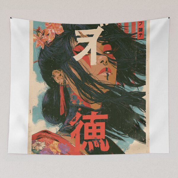 Item preview, Samurai Warriors Poster | Japanese Fantasy Art Print Red Aesthetic designed and sold by Affiches29 Animé .