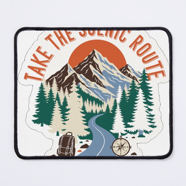 Item preview, Hiking Adventure Explore | Scenic Outdoor Mountain Sticker designed and sold by inkfusionhub99.