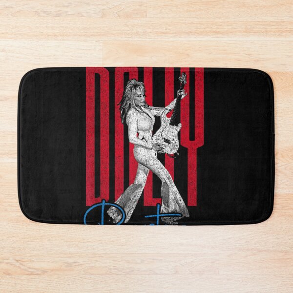 Item preview, Dolly Parton Red Cracked Background White Outfit Playing Electric Guitar designed and sold by choudane.