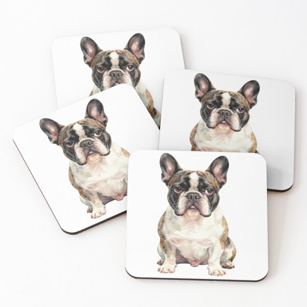 Item preview, Cute French Bulldog Watercolor Portrait designed and sold by WildArtIT.