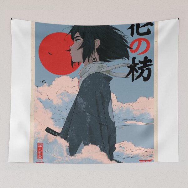 Item preview, Samurai Warriors Poster | Japanese Fantasy Art Print Red Aesthetic designed and sold by Affiches29 Animé .