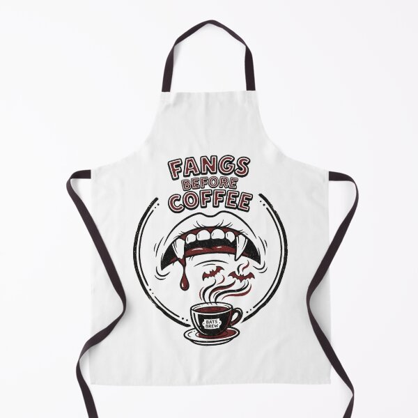 Item preview, Fangs Before Coffee Vampire Mouth Tee designed and sold by AURA Vibes.