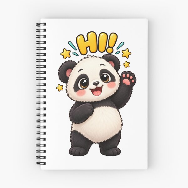 Item preview, cute waving panda designed and sold by Side Quest Co..