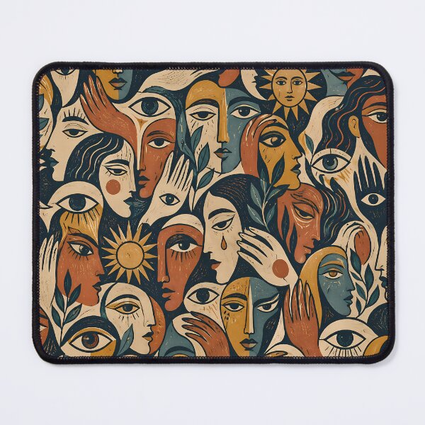 Item preview, Anxiety Mosaic – Faces Under Watchful Eyes designed and sold by SVox.