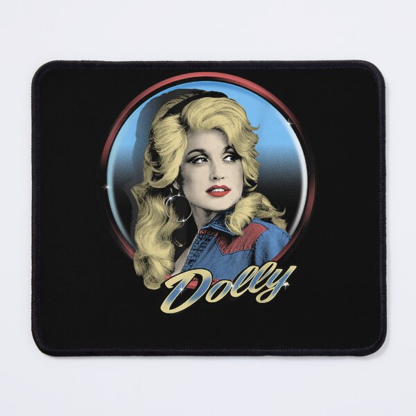 Item preview, Dolly Parton Circle Frame Blue Red Denim Blonde Hair Red Lips designed and sold by choudane.