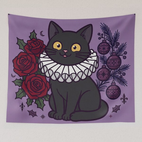Item preview, Gothmas Queen: Black Cat in a Victorian Ruff designed and sold by Odd-jack.