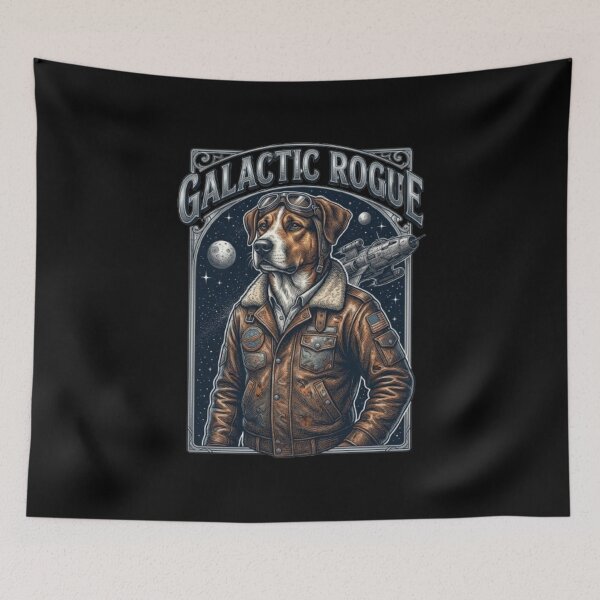 Item preview, Galactic Rogue Funny Space Opera Dog Sci-Fi Adventure Movie Lover Gift designed and sold by FurRealStudioCo.