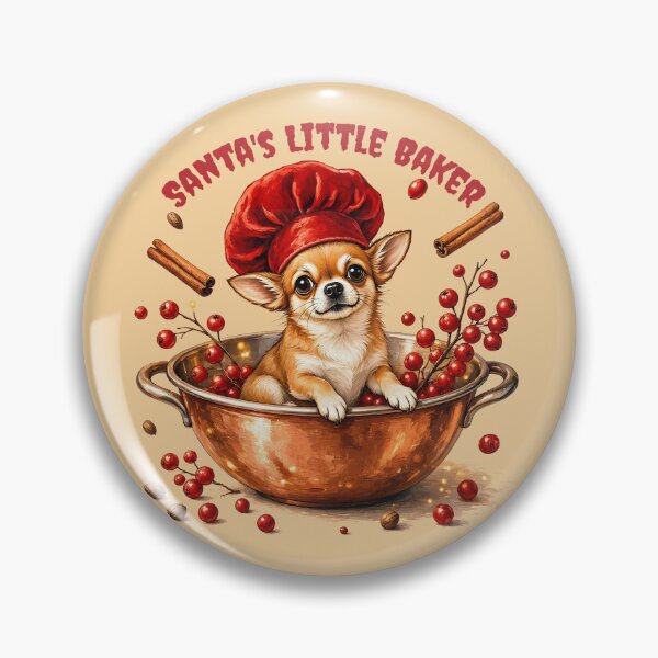 Item preview, Santas Little Baker Chihuahua Christmas Dog designed and sold by CraftyValley.