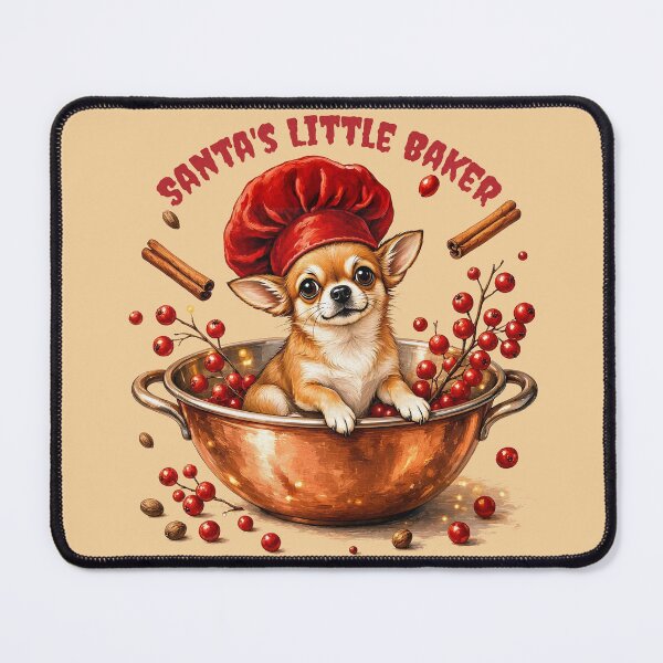 Item preview, Santas Little Baker Chihuahua Christmas Dog designed and sold by CraftyValley.