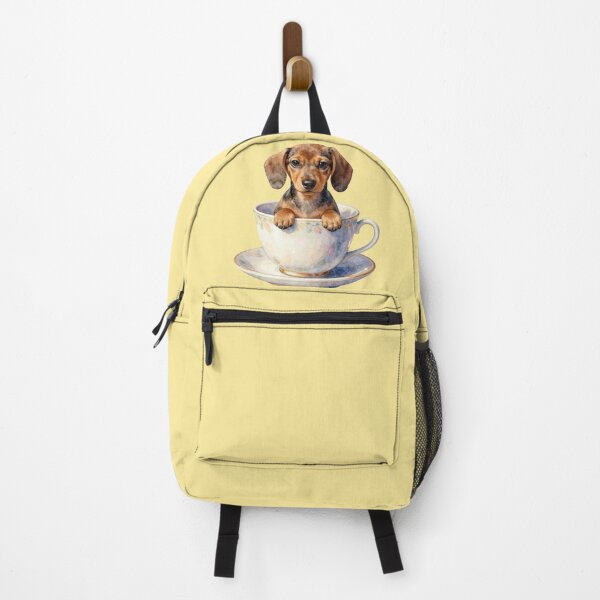 Item preview, Cute Dachshund Puppy in Teacup Watercolor Art designed and sold by WildArtIT.