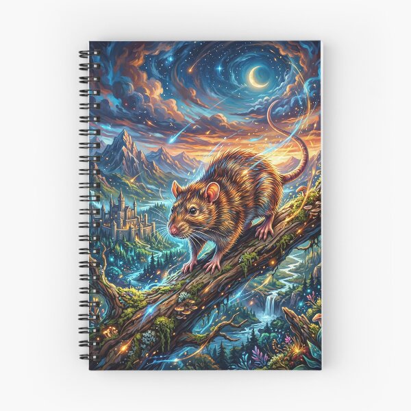 Item preview, Mystical Brown Rat in Cosmic Night Landscape designed and sold by Lucid Dream Pixel.