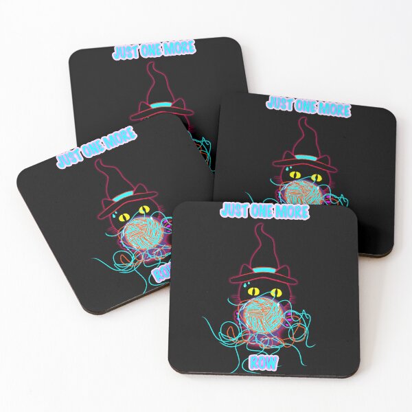 Item preview, Just One More Row Cat – Funny Knitting Sticker designed and sold by ArtyWares.