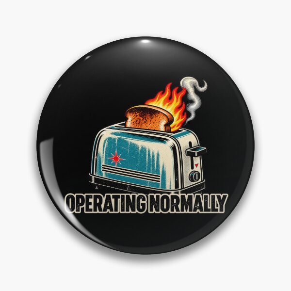 Item preview, Funny Retro Toaster T-Shirt – Operating Normally Vintage Kitchen Humor designed and sold by DopeyRobot.