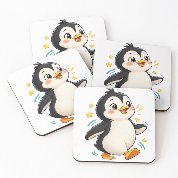 Item preview, cute penguin walking designed and sold by Side Quest Co..