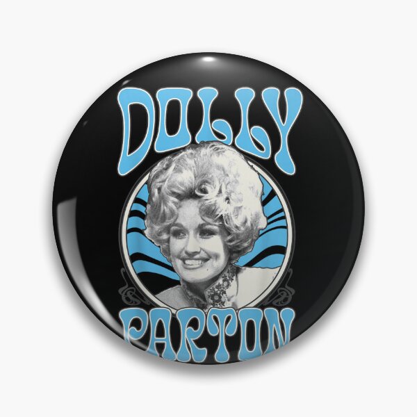 Item preview, Dolly Parton Blue Groovy Title Circle Portrait Smiling Big Hair designed and sold by choudane.