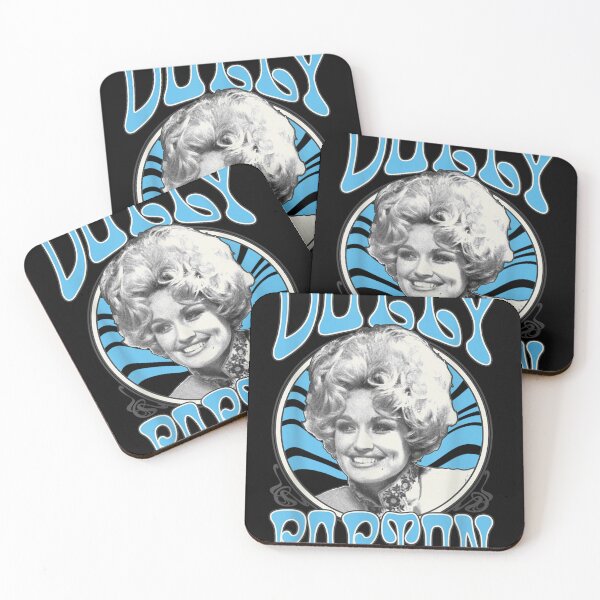 Item preview, Dolly Parton Blue Groovy Title Circle Portrait Smiling Big Hair designed and sold by choudane.