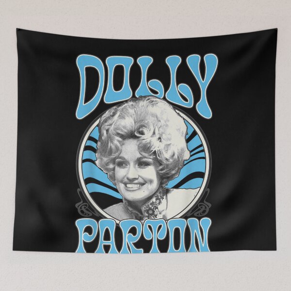Item preview, Dolly Parton Blue Groovy Title Circle Portrait Smiling Big Hair designed and sold by choudane.
