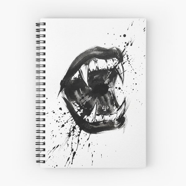 Item preview, Brush Ink Vampire Fangs Expressive Mouth designed and sold by AURA Vibes.