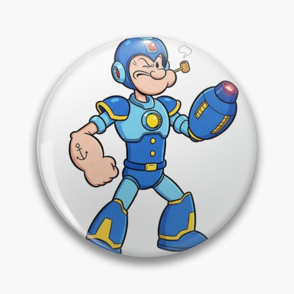 Item preview, Popeye'' dressed as ''Mega Man'' designed and sold by gorillazone_co.