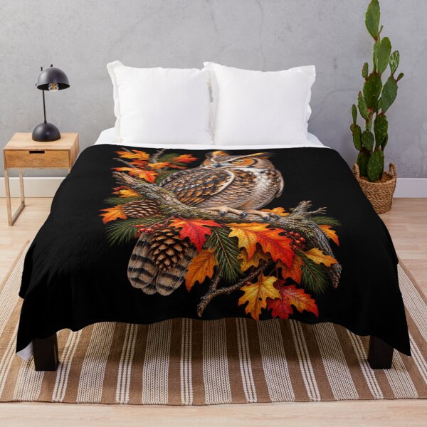 Item preview, Great Horned Owl Perched on Branch Wildlife Bird Nature Design designed and sold by RockitBaby.