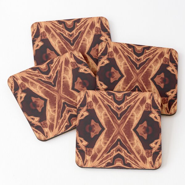 Item preview, Copper X Kaleidoscope – Luxurious Abstract Pattern designed and sold by SulkaCreative.