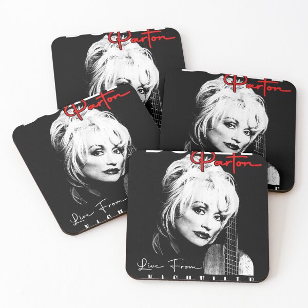 Item preview, Dolly Parton Live From Nashville Tennessee Black White Guitar Portrait designed and sold by choudane.