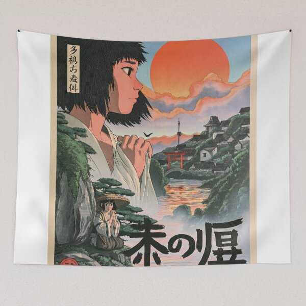 Item preview, Samurai Warriors Poster | Japanese Fantasy Art Print Red Aesthetic designed and sold by Affiches29 Animé .