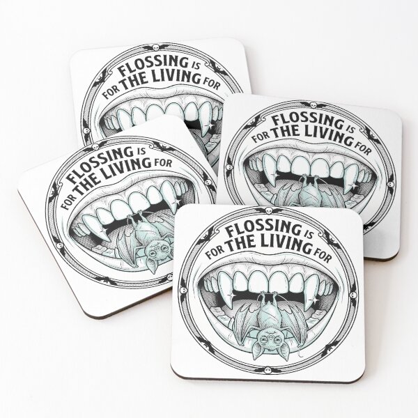 Item preview, Flossing Is For The Living Fangs designed and sold by AURA Vibes.