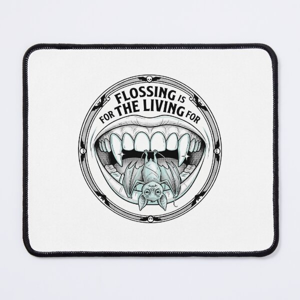 Item preview, Flossing Is For The Living Fangs designed and sold by AURA Vibes.