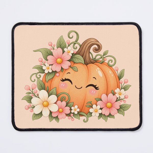 Item preview, Cute Kawaii Pumpkin Floral Autumn Sticker Pastel Cottagecore designed and sold by StickyDelights.
