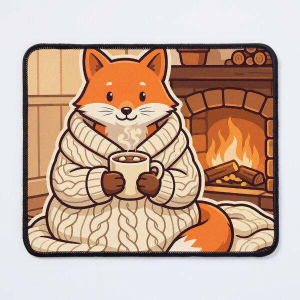 Item preview, Cozymaxxing: Sweater Fox by the Fire designed and sold by Odd-jack.