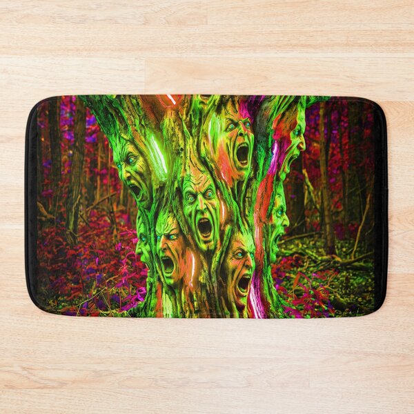 Item preview, SCREAMING FACED NEON TREE designed and sold by NOIMION DIGITAL ART.