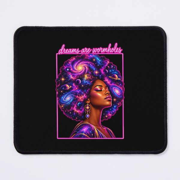 Item preview, Dreams Are Wormholes Black Woman Galaxy Afro Sci-Fi Cosmic designed and sold by Whirx.