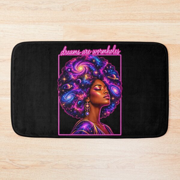 Item preview, Dreams Are Wormholes Black Woman Galaxy Afro Sci-Fi Cosmic designed and sold by Whirx.