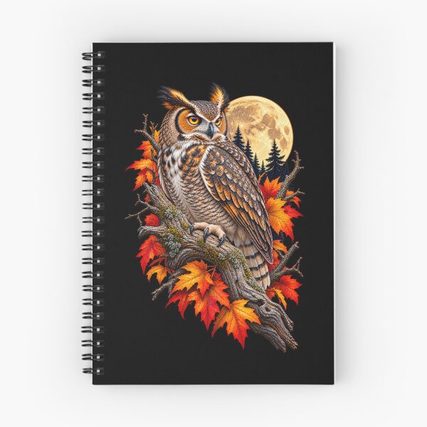 Item preview, Great Horned Owl Under Full Moon Night Bird Celestial Nature Design designed and sold by RockitBaby.