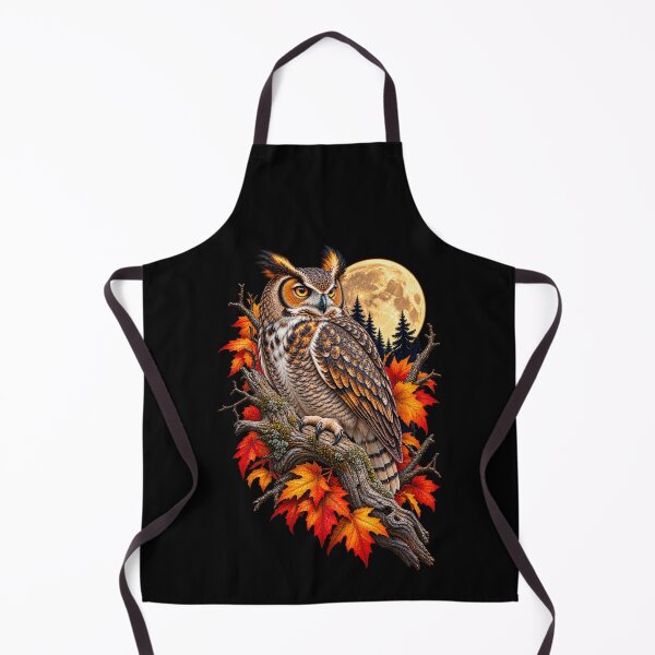 Item preview, Great Horned Owl Under Full Moon Night Bird Celestial Nature Design designed and sold by RockitBaby.